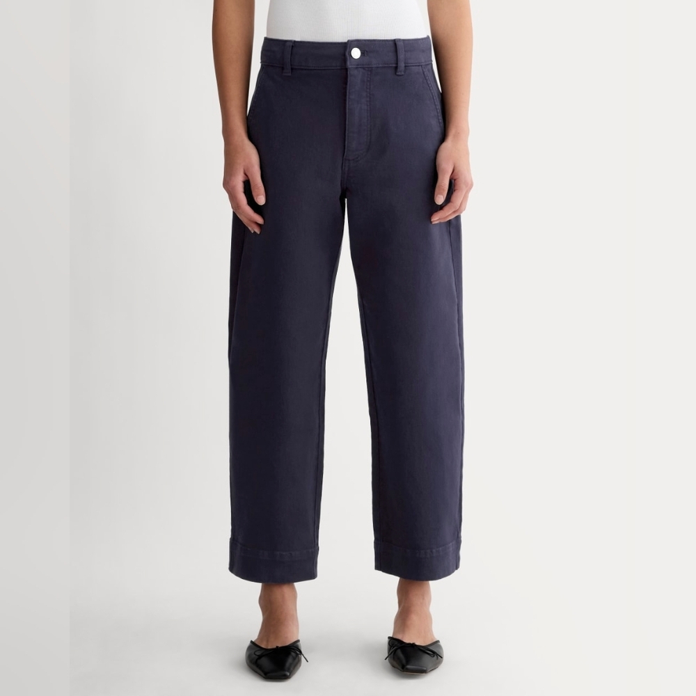 NWT Everlane The Utility Straight-Leg Pant Color: Navy Size 8
